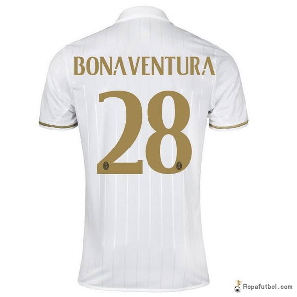 Camiseta AC Milan Replica Segunda Ropa Bonaventura 2016/17 Blanco